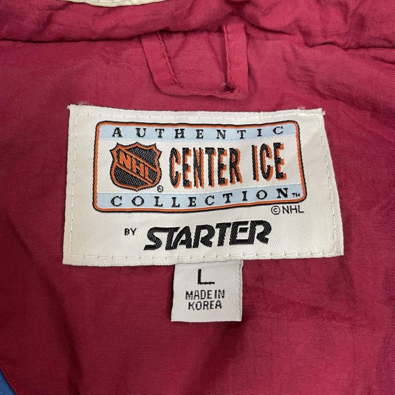 スターター STARTER ジャケット、上着 ジャンパー、ブルゾン 90s スターター NHL コロラド アバランチ フルジップアップ 中綿 ジャケット スタジャン アノラック L ロゴ、文字 X 刺繍 青 / ブルー / blue X 白 / ホワイト / white X 赤 / レッド / red メンズ USED 古着 中古 50146891