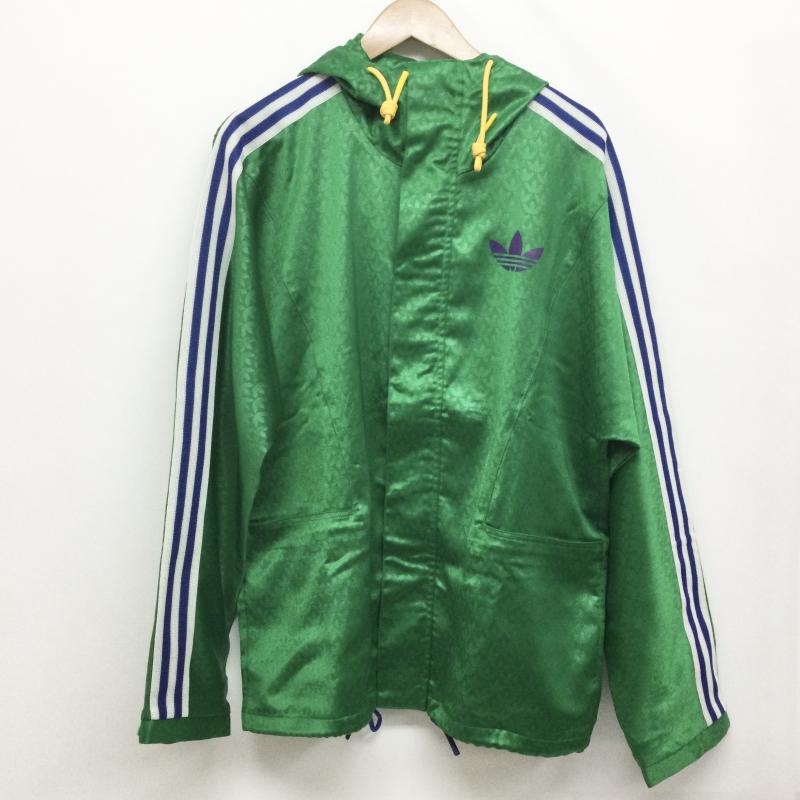 アディダス adidas ジャケット、上着 ジャンパー、ブルゾン adidas IB3440 Adicolor Heritage Now ウインドブレーカー　ルーズフィット XS 総柄 緑 / グリーン / green メンズ USED 古着 中古 50146915