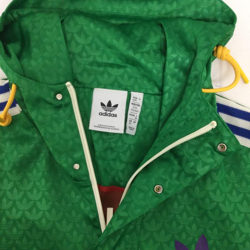 アディダス adidas ジャケット、上着 ジャンパー、ブルゾン adidas IB3440 Adicolor Heritage Now ウインドブレーカー　ルーズフィット XS 総柄 緑 / グリーン / green メンズ USED 古着 中古 50146915