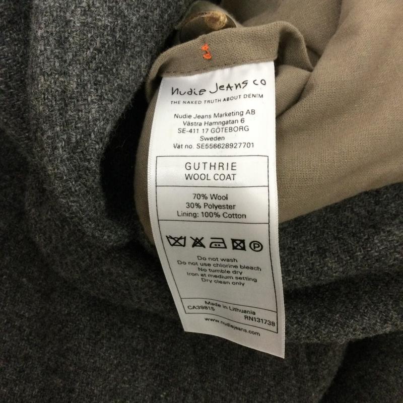 ヌーディージーンズ Nudie Jeans コート コート一般 ヌーディージーンズ GUTHRIE WOOL COAT チェスターコート S 無地 灰 / グレー / gray メンズ USED 古着 中古 50146926