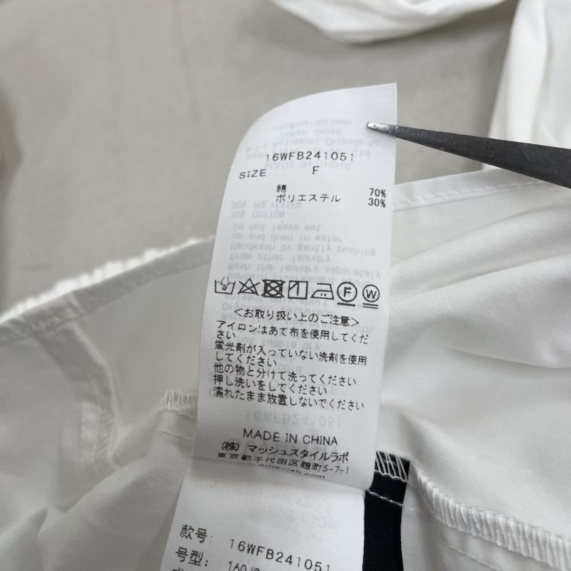 スタイリング styling/ シャツ、ブラウス 長袖 16WFB241051 オフショルダー ギャザー シャツ ブラウス 肩開き 無地 リボン FREE 無地 白 / ホワイト / white レディース USED 古着 中古 50146938