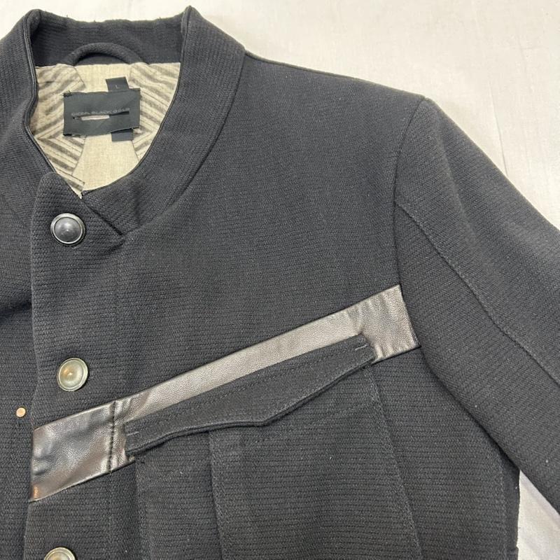 ディーゼル ブラック ゴールド DIESEL BLACK GOLD ジャケット、上着 ジャンパー、ブルゾン スタンドカラージャケット 裏地柄 ウエストタブ Lサイズ ブラック L 無地 黒 / ブラック / black メンズ USED 古着 中古 50146955