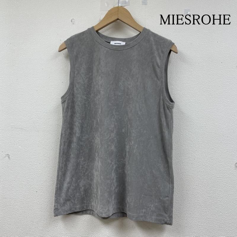 古着 USED タンクトップ タンクトップ MIESROHE ミースロエ ベスト ノースリーブ 光沢 ベロア風 タンクトップ クルーネック 無地 FREE 無地 グレージュ / グレージュ / レディース USED 古着 中古 50146969