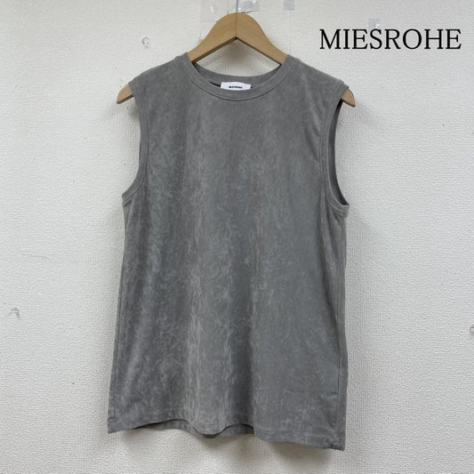 古着 USED タンクトップ タンクトップ MIESROHE ミースロエ ベスト ノースリーブ 光沢 ベロア風 タンクトップ クルーネック 無地 FREE 無地 グレージュ / グレージュ / レディース USED 古着 中古 50146969