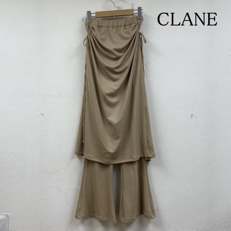 クラネ CLANE パンツ ワークパンツ、ペインターパンツ PANTS LAYRED SIDE SHIRRING SKIRT レイヤード スカート 18109-6032 1 無地 ベージュ / ベージュ / beige レディース USED 古着 中古 50146985