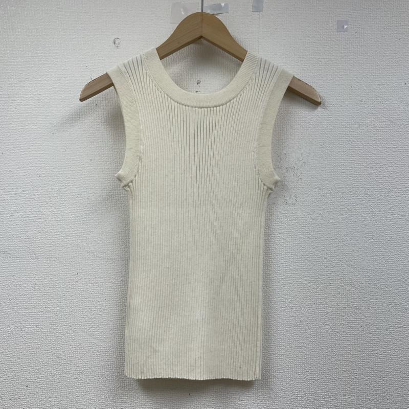 クラネ CLANE タンクトップ タンクトップ 25SS W FACE HOLE KNIT TOPS ダブルフェイス ホール ニット トップス 18106-2182 1 無地 オフホワイト / オフホワイト / レディース USED 古着 中古 50146987