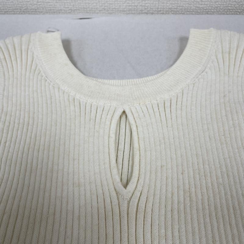 クラネ CLANE タンクトップ タンクトップ 25SS W FACE HOLE KNIT TOPS ダブルフェイス ホール ニット トップス 18106-2182 1 無地 オフホワイト / オフホワイト / レディース USED 古着 中古 50146987