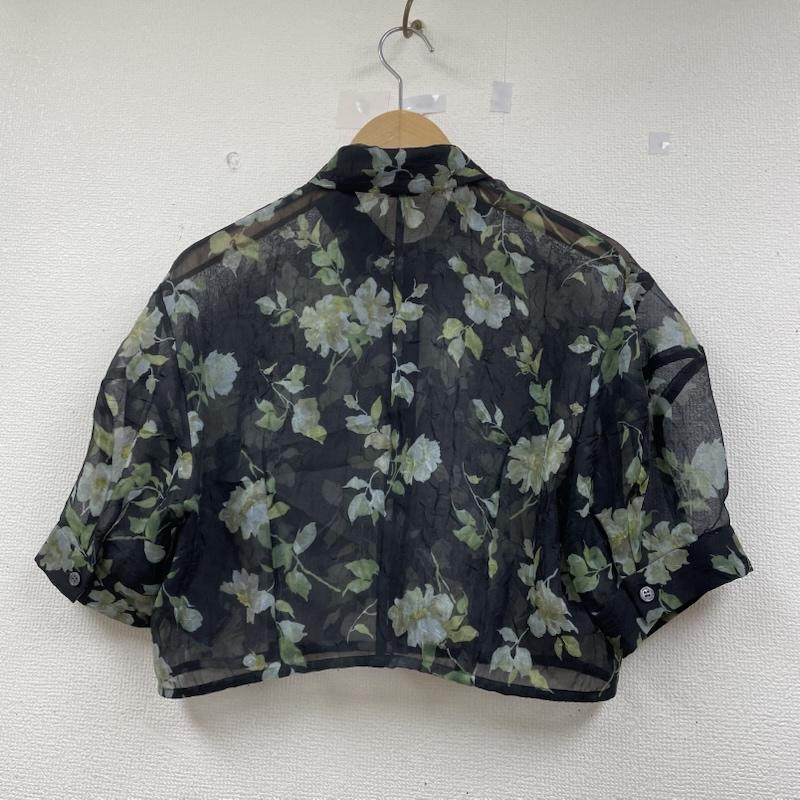 クラネ CLANE シャツ、ブラウス 半袖 半袖 シャツ SHEER FLOWER SHORT SLEEVE SHIRTS フラワー 18122-4222 1 花柄 X 総柄 黒 / ブラック / black X マルチカラー / マルチカラー / multicolor レディース USED 古着 中古 50146991
