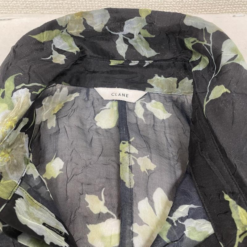 クラネ CLANE シャツ、ブラウス 半袖 半袖 シャツ SHEER FLOWER SHORT SLEEVE SHIRTS フラワー 18122-4222 1 花柄 X 総柄 黒 / ブラック / black X マルチカラー / マルチカラー / multicolor レディース USED 古着 中古 50146991
