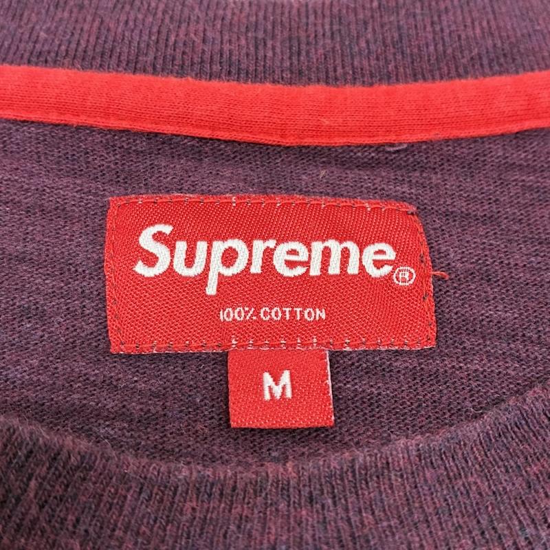 シュプリーム Supreme Tシャツ 半袖 2010AW Pocket Tee ポケット Tシャツ ヘビーウェイト コットン クルーネック M ワンポイント X ロゴ、文字 えんじ / ワインレッド / dark red メンズ USED 古着 中古 50146994