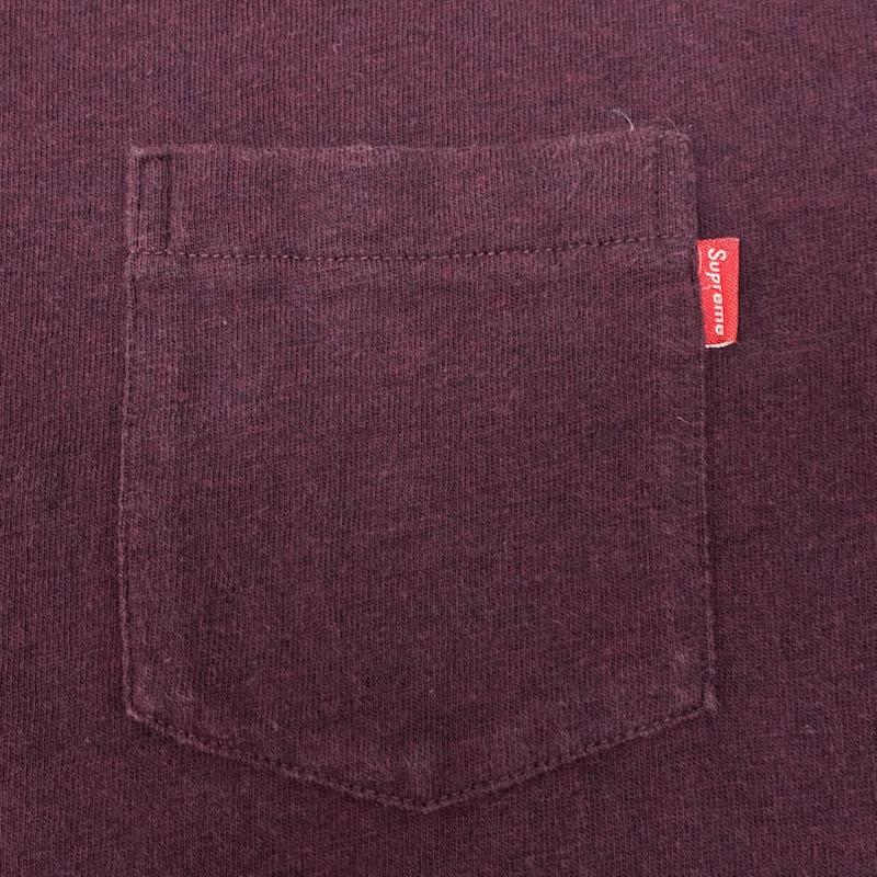 シュプリーム Supreme Tシャツ 半袖 2010AW Pocket Tee ポケット Tシャツ ヘビーウェイト コットン クルーネック M ワンポイント X ロゴ、文字 えんじ / ワインレッド / dark red メンズ USED 古着 中古 50146994