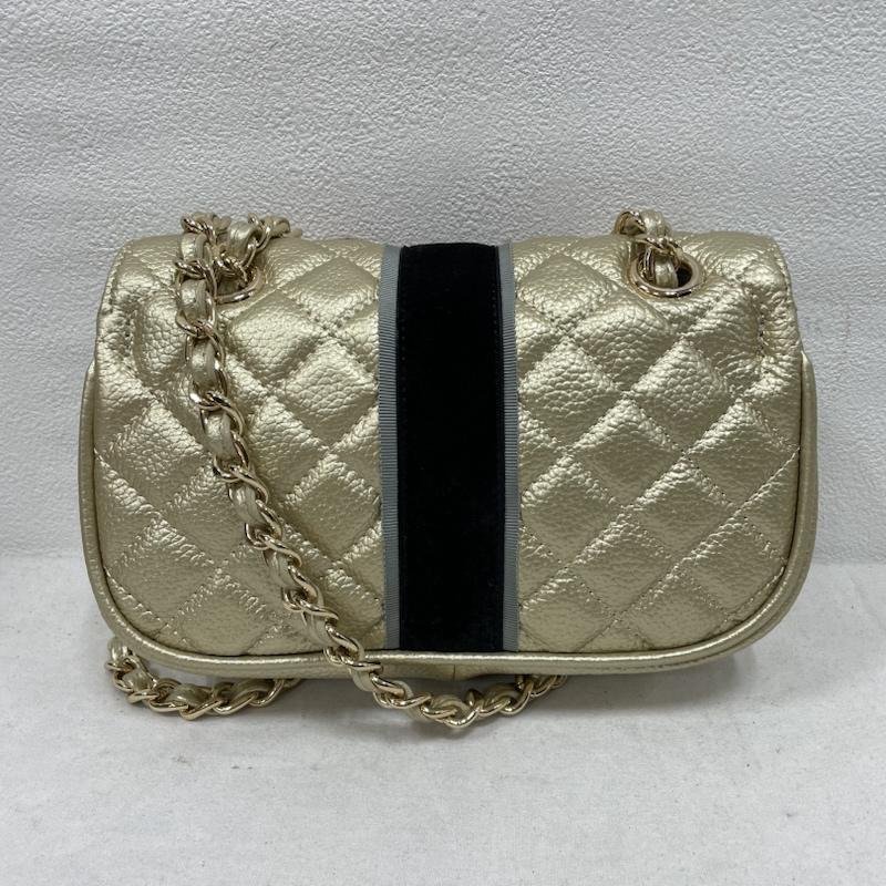 古着 USED ショルダーバッグ ショルダーバッグ MIA BAG ミアバッグ チェーン ショルダー バッグ キルティング ワッペン パッチ レザー - ロゴ、文字 X 刺繍 金 / ゴールド / gold color X マルチカラー / マルチカラー / multicolor レディース USED 古着 中古 50147005