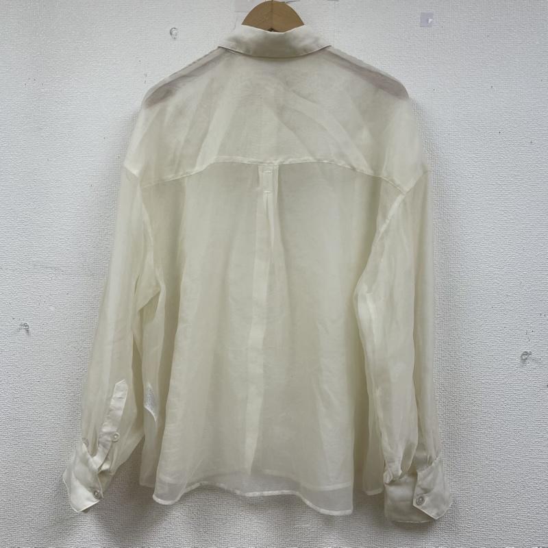 スナイデル SNIDEL シャツ、ブラウス 長袖 SWFB234277 シアー オーバーシャツ 長袖 ブラウス Shirt ロングスリーブ ボタン FREE 無地 オフホワイト / オフホワイト / レディース USED 古着 中古 50147007