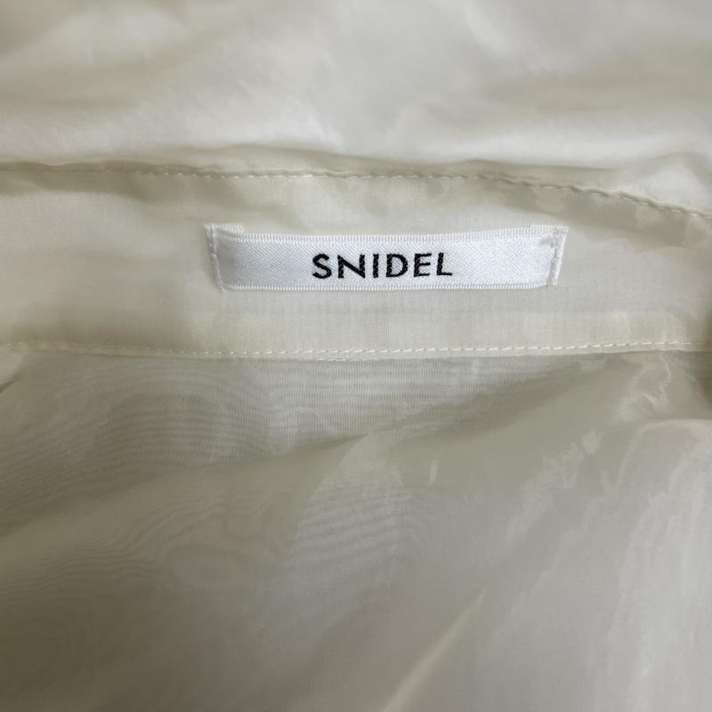スナイデル SNIDEL シャツ、ブラウス 長袖 SWFB234277 シアー オーバーシャツ 長袖 ブラウス Shirt ロングスリーブ ボタン FREE 無地 オフホワイト / オフホワイト / レディース USED 古着 中古 50147007