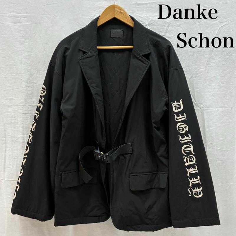 ダンケシェーン DANKE SCHON ジャケット、上着 ジャケット、ブレザー 19A-BSL061-DS コブラ バックル ナイロン テーラード ジャケット 袖ロゴプリント FREE ロゴ、文字 X プリント 黒 / ブラック / black メンズ USED 古着 中古 50147008