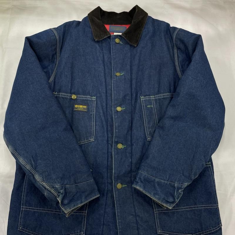 オシュコシュ OSHKOSH ジャケット、上着 ジャケット、ブレザー 70 s デニム カバーオール ヴィンテージ 42R コーデュロイ USA製 42 ワンポイント X ロゴ、文字 X 刺繍 インディゴ / インディゴ / Indigo X チャコールグレー / チャコールグレー / メンズ USED 古着 中古 50147032