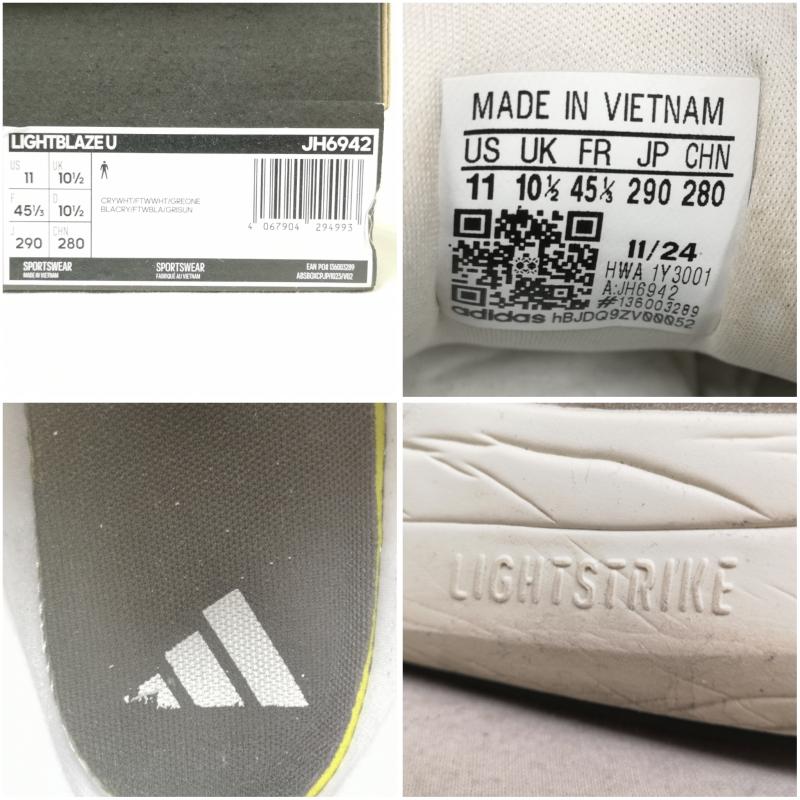 アディダス adidas スニーカー スニーカー LIGHTBLAZE U ローカット スニーカー JH6942 29.0cm 白 / ホワイト / white メンズ USED 古着 中古 50147046