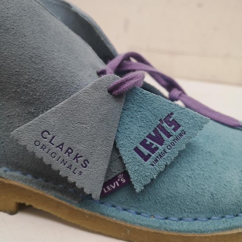 クラークス Clarks ブーツ 一般 Levi s D62920001 Desert Boot リーバイス デザート チャッカ ブーツ 26.0cm 水色 / ライトブルー / メンズ USED 古着 中古 50147053