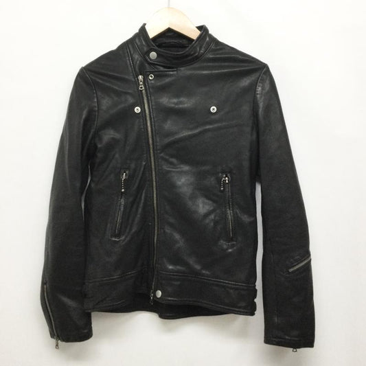 マカフィー MACPHEE ジャケット、上着 レザージャケット MACPHEE マカフィー レザー ジャケット ライダース 36 ブラック 黒 羊革 36 無地 黒 / ブラック / black レディース USED 古着 中古 50147072