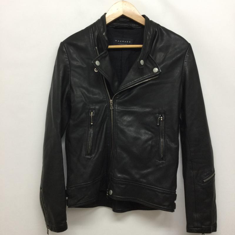マカフィー MACPHEE ジャケット、上着 レザージャケット MACPHEE マカフィー レザー ジャケット ライダース 36 ブラック 黒 羊革 36 無地 黒 / ブラック / black レディース USED 古着 中古 50147072