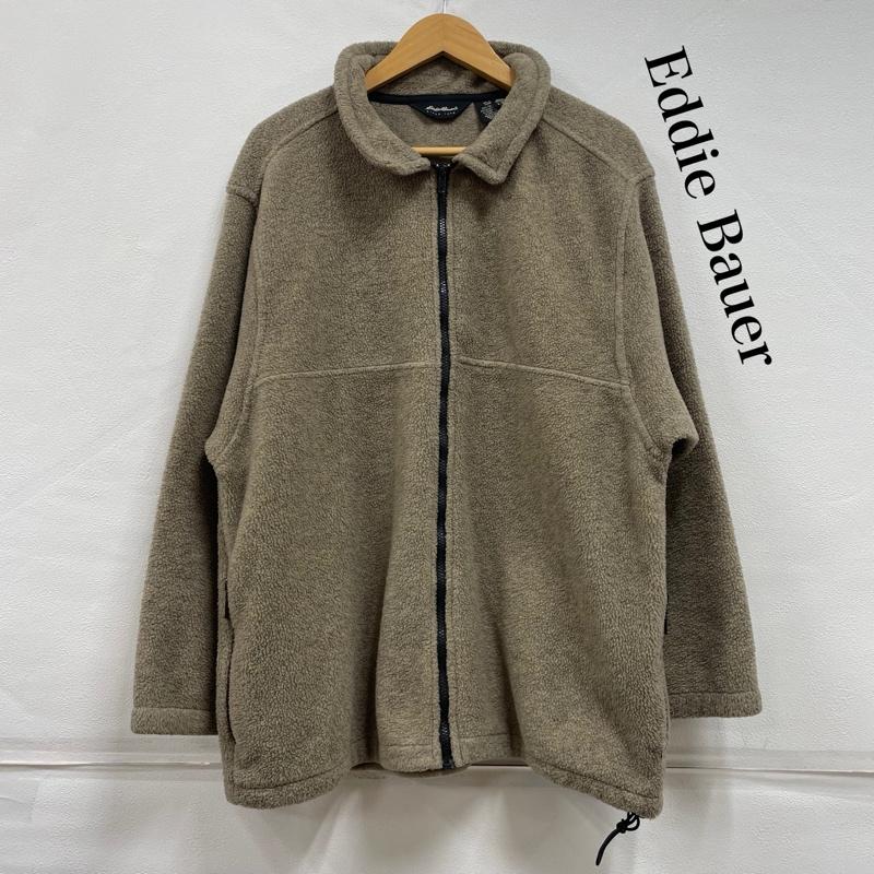 エディーバウアー Eddie Bauer ジャケット、上着 ジャンパー、ブルゾン フリース フルジップ ジャケット ヴィンテージ メキシコ製 L 無地 ベージュ / ベージュ / beige X 黒 / ブラック / black メンズ USED 古着 中古 50147081