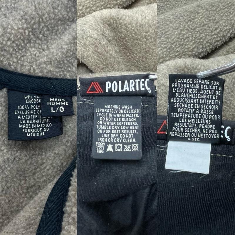 エディーバウアー Eddie Bauer ジャケット、上着 ジャンパー、ブルゾン フリース フルジップ ジャケット ヴィンテージ メキシコ製 L 無地 ベージュ / ベージュ / beige X 黒 / ブラック / black メンズ USED 古着 中古 50147081