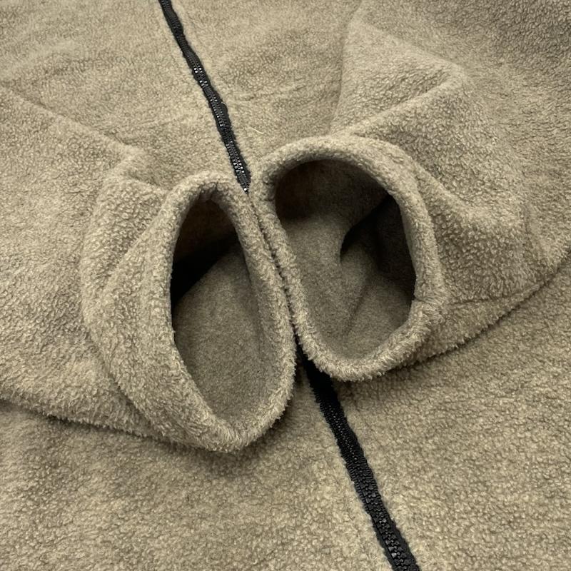 エディーバウアー Eddie Bauer ジャケット、上着 ジャンパー、ブルゾン フリース フルジップ ジャケット ヴィンテージ メキシコ製 L 無地 ベージュ / ベージュ / beige X 黒 / ブラック / black メンズ USED 古着 中古 50147081