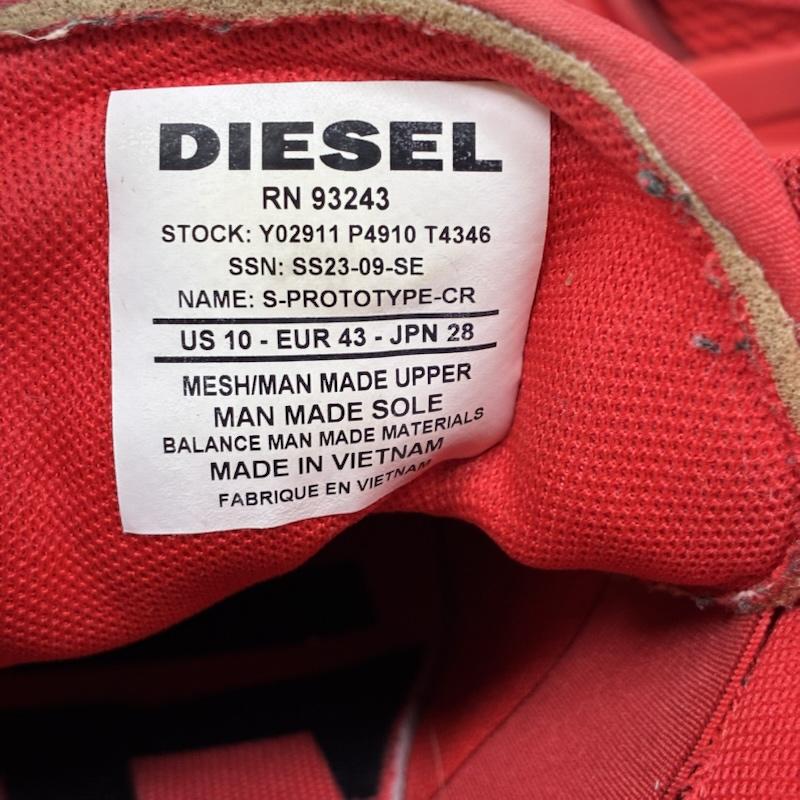 ディーゼル DIESEL スニーカー スニーカー 23ss S-PROTOTYPE-CR プロトタイプ ローカット スニーカー Y02911 P4910 T4346 28.0cm 赤 / レッド / red メンズ USED 古着 中古 50147111