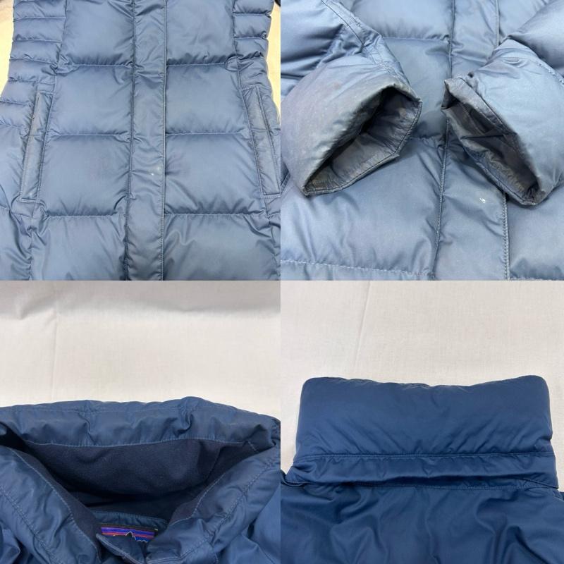 パタゴニア patagonia コート ダウンコート ロングダウンコート Aライン フード付き 28439FA18 S 無地 紺 / ネイビー / navy レディース USED 古着 中古 50147132