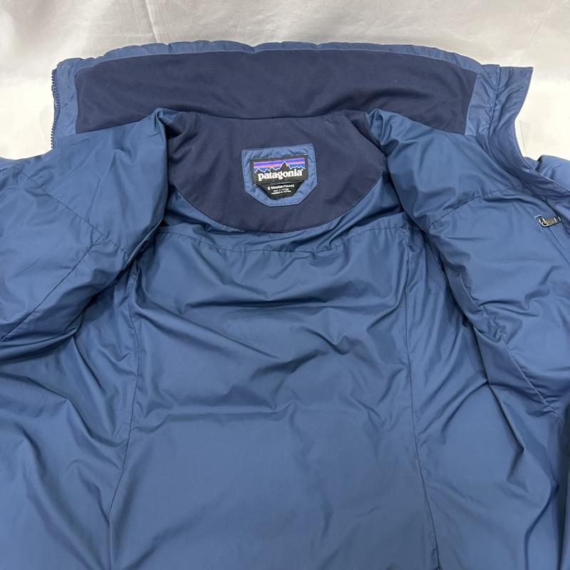 パタゴニア patagonia コート ダウンコート ロングダウンコート Aライン フード付き 28439FA18 S 無地 紺 / ネイビー / navy レディース USED 古着 中古 50147132