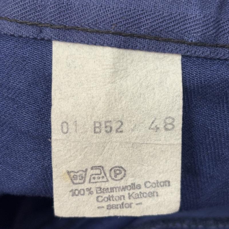 古着 USED ボトムス ボトムス SANFOR ヘリンボーン フレンチ ワーク パンツ サイドアジャスター 紺 ネイビー 48 紺 / ネイビー / navy メンズ USED 古着 中古 50147138