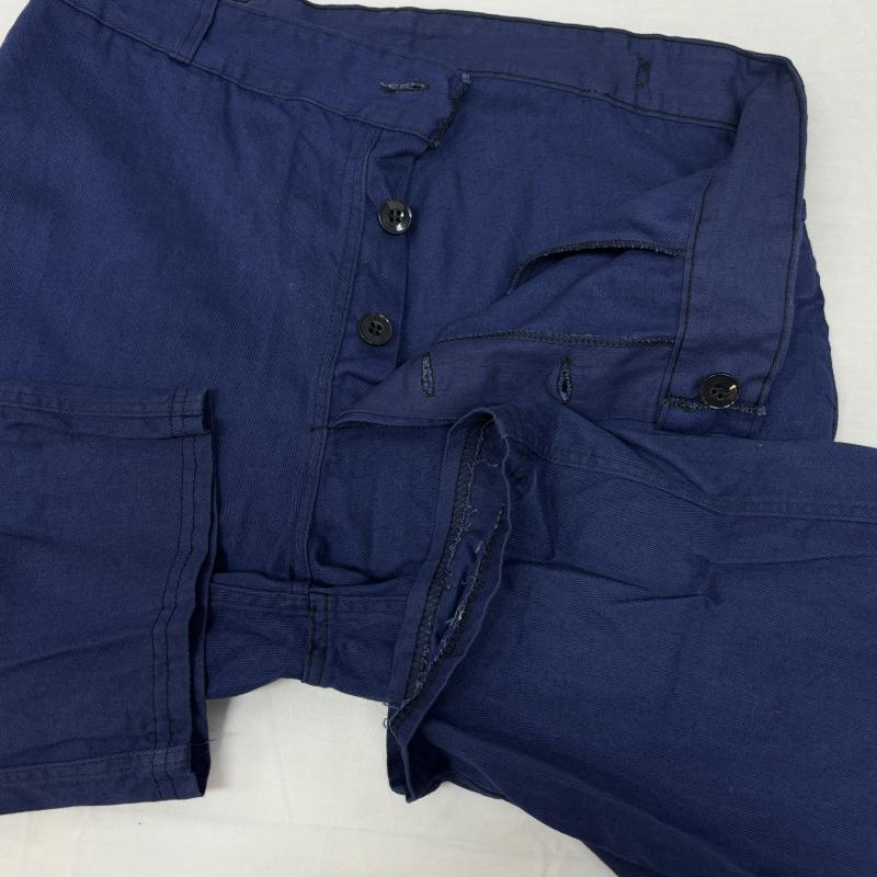 古着 USED ボトムス ボトムス SANFOR ヘリンボーン フレンチ ワーク パンツ サイドアジャスター 紺 ネイビー 48 紺 / ネイビー / navy メンズ USED 古着 中古 50147138