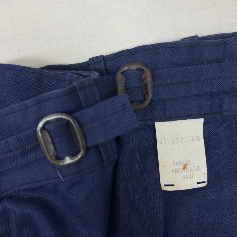 古着 USED ボトムス ボトムス SANFOR ヘリンボーン フレンチ ワーク パンツ サイドアジャスター 紺 ネイビー 48 紺 / ネイビー / navy メンズ USED 古着 中古 50147138