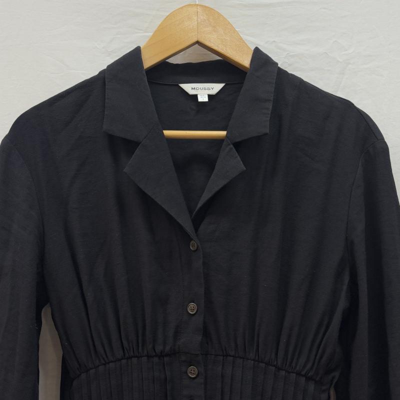 マウジー MOUSSY ワンピース ロングスカート オープンカラー ウエストタック ロング シャツ ワンピース 黒 ブラック 010CAF30-7100 1 黒 / ブラック / black レディース USED 古着 中古 50147143
