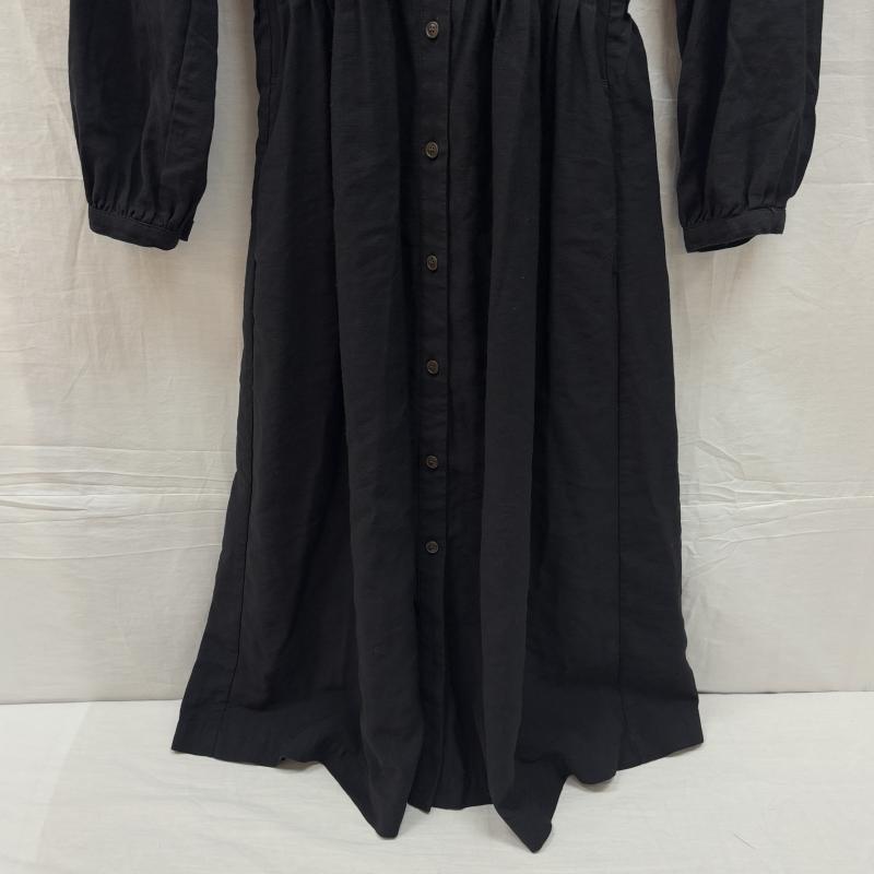 マウジー MOUSSY ワンピース ロングスカート オープンカラー ウエストタック ロング シャツ ワンピース 黒 ブラック 010CAF30-7100 1 黒 / ブラック / black レディース USED 古着 中古 50147143