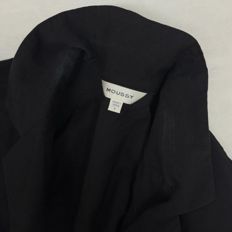 マウジー MOUSSY ワンピース ロングスカート オープンカラー ウエストタック ロング シャツ ワンピース 黒 ブラック 010CAF30-7100 1 黒 / ブラック / black レディース USED 古着 中古 50147143