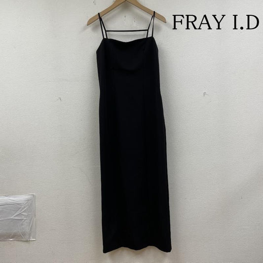 フレイ アイディー FRAY I.D ワンピース ロングスカート fwfo231028 ダブルクロス ストレート キャミ ワンピース 1 無地 黒 / ブラック / black レディース USED 古着 中古 50147187