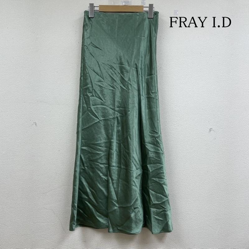 フレイ アイディー FRAY I.D スカート ロングスカート FWFS242036 サテン ナロースカート ロング丈 バイアスカット 無地 1 無地 緑 / グリーン / green レディース USED 古着 中古 50147203
