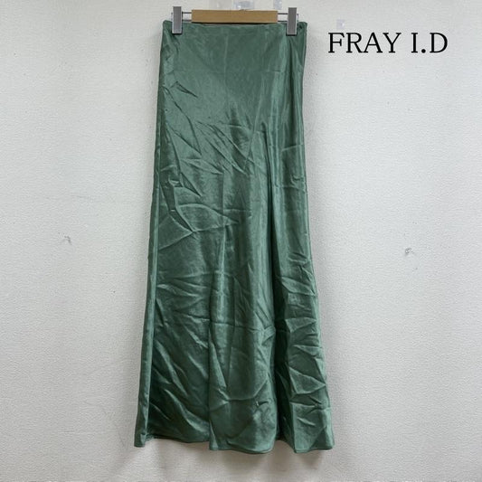 フレイ アイディー FRAY I.D スカート ロングスカート FWFS242036 サテン ナロースカート ロング丈 バイアスカット 無地 1 無地 緑 / グリーン / green レディース USED 古着 中古 50147203