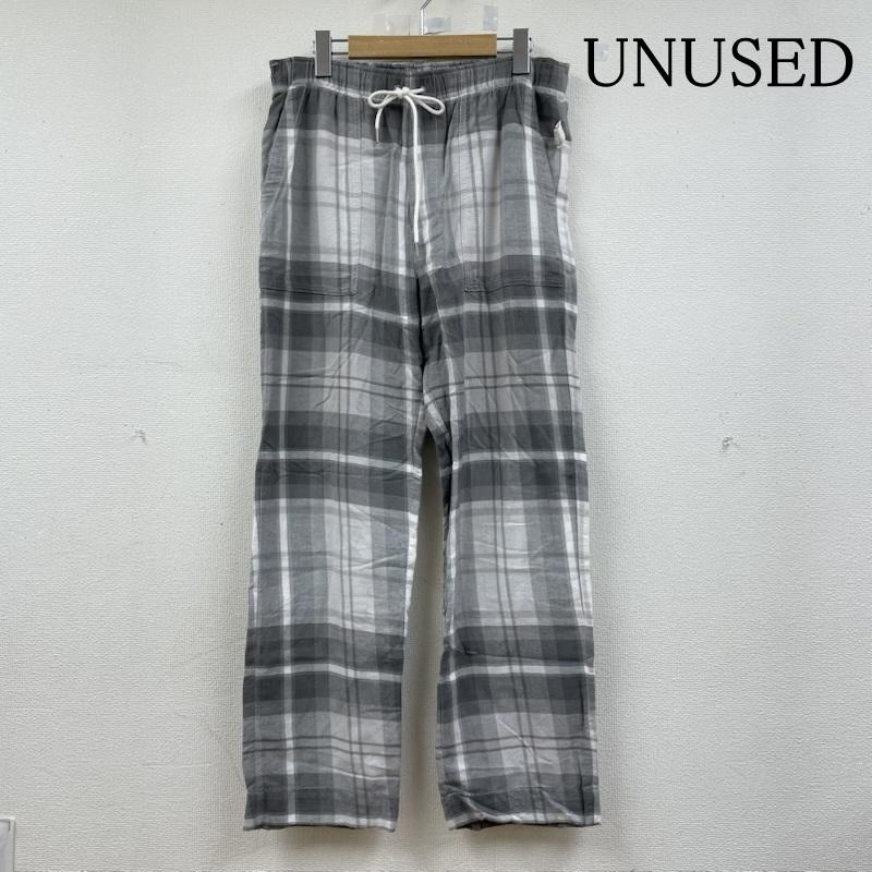 アンユーズド UNUSED パンツ ワークパンツ、ペインターパンツ 22SS one wash Check pants リラックス パンツ ウエストゴム UW1040 2 チェック 白 / ホワイト / white X 灰 / グレー / gray メンズ USED 古着 中古 50147204