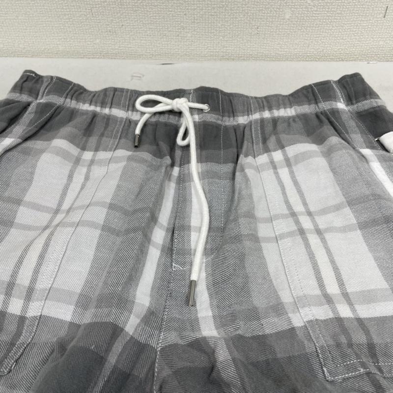 アンユーズド UNUSED パンツ ワークパンツ、ペインターパンツ 22SS one wash Check pants リラックス パンツ ウエストゴム UW1040 2 チェック 白 / ホワイト / white X 灰 / グレー / gray メンズ USED 古着 中古 50147204