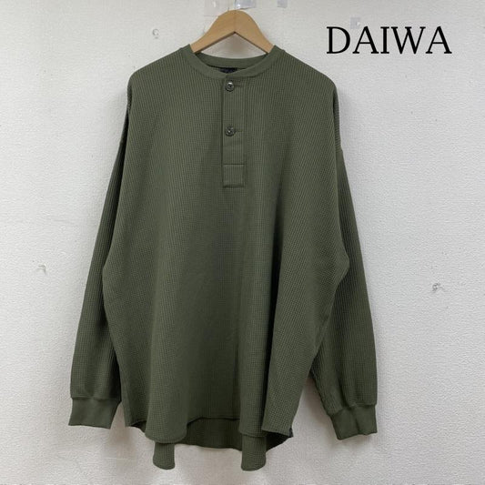 ダイワ DAIWA Tシャツ 長袖 ダイワピア 39 PIER Tシャツ 長袖 サーマル ワッフル ロンT カットソー TECH THERMAL CREW L 無地 カーキ / カーキ / khaki メンズ USED 古着 中古 50147206