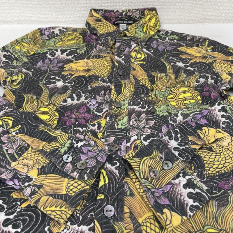 オゾン ロックス OZONE ROCKS シャツ、ブラウス 長袖 90s 00s 長袖 和柄 カットソー シャツ ブラウス Shirt ロングスリーブ 総柄 プリント S 総柄 X 花柄 X プリント マルチカラー / マルチカラー / multicolor レディース USED 古着 中古 50147216