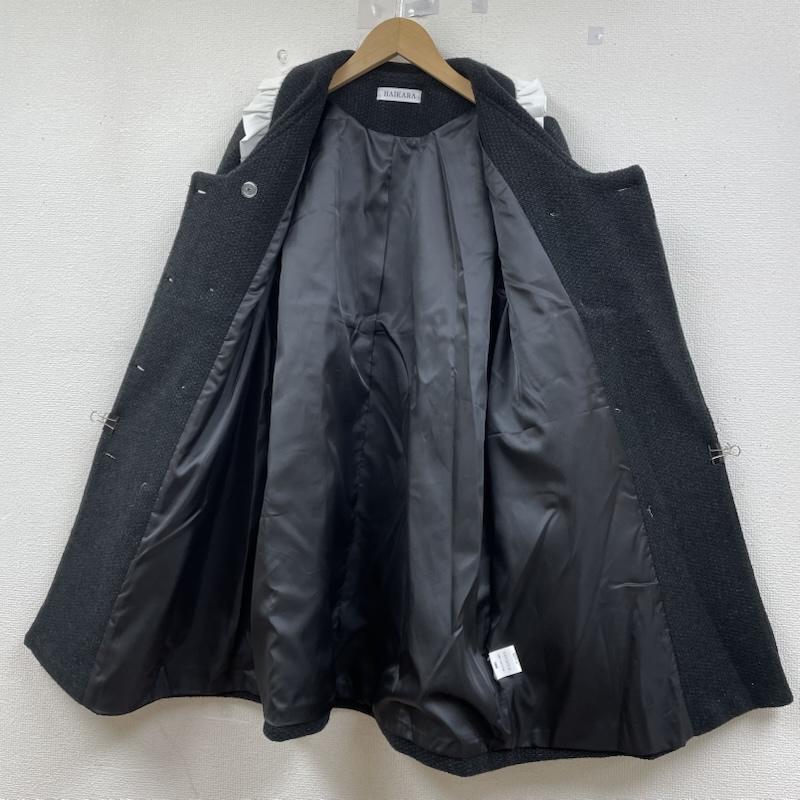 古着 USED コート コート一般 HAIKARA ミディ丈 コート ジャケット レース フリル ダブルブレスト ツイード 無地 白 / ホワイト / white X 黒 / ブラック / black レディース USED 古着 中古 50147230