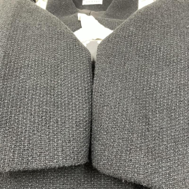 古着 USED コート コート一般 HAIKARA ミディ丈 コート ジャケット レース フリル ダブルブレスト ツイード 無地 白 / ホワイト / white X 黒 / ブラック / black レディース USED 古着 中古 50147230