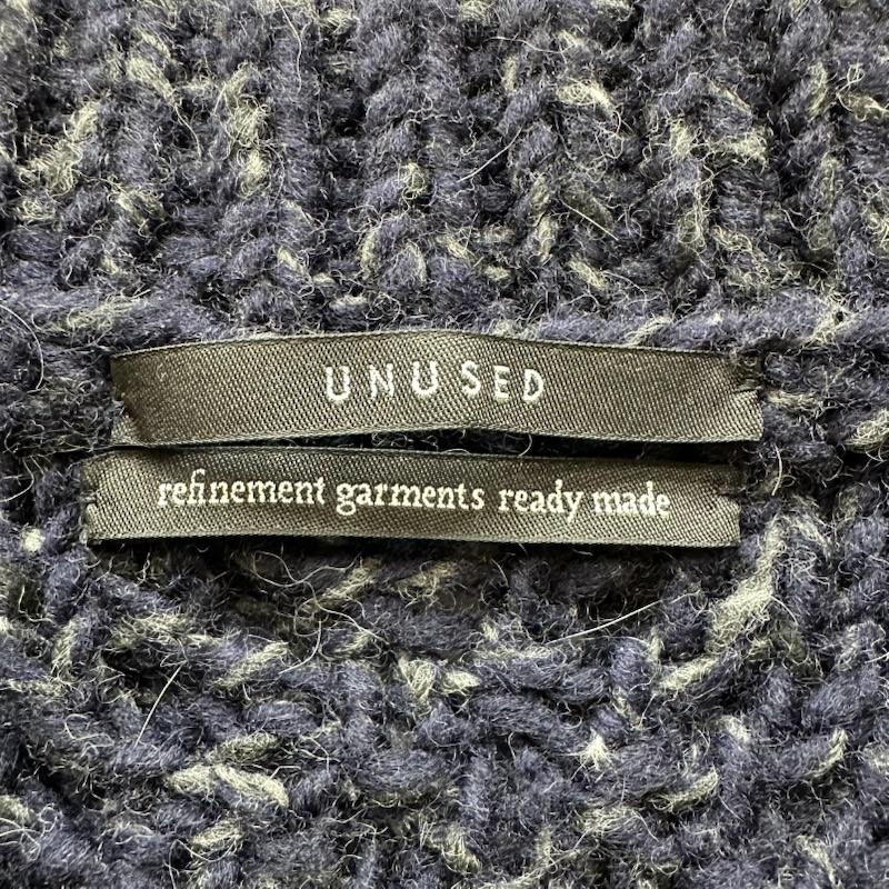 アンユーズド UNUSED ニット、セーター 長袖 19AW hand knit cable sweater クルーネック ケーブル ニット US1702 4 紺 / ネイビー / navy メンズ USED 古着 中古 50147245