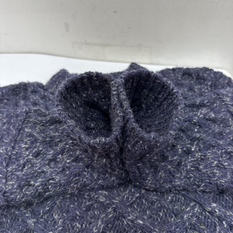 アンユーズド UNUSED ニット、セーター 長袖 19AW hand knit cable sweater クルーネック ケーブル ニット US1702 4 紺 / ネイビー / navy メンズ USED 古着 中古 50147245