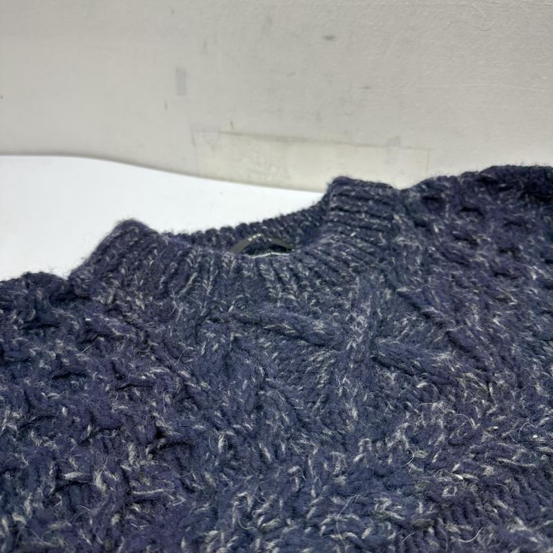 アンユーズド UNUSED ニット、セーター 長袖 19AW hand knit cable sweater クルーネック ケーブル ニット US1702 4 紺 / ネイビー / navy メンズ USED 古着 中古 50147245