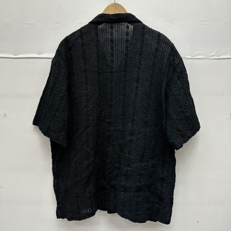 アンユーズド UNUSED シャツ、ブラウス 半袖 24SS Short Sleeve Lace Shirt レース オープンカラー シャツ US2419 4 黒 / ブラック / black メンズ USED 古着 中古 50147246