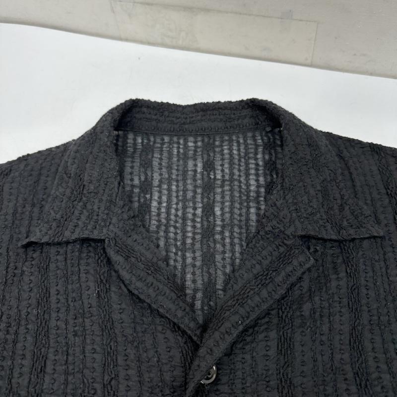 アンユーズド UNUSED シャツ、ブラウス 半袖 24SS Short Sleeve Lace Shirt レース オープンカラー シャツ US2419 4 黒 / ブラック / black メンズ USED 古着 中古 50147246